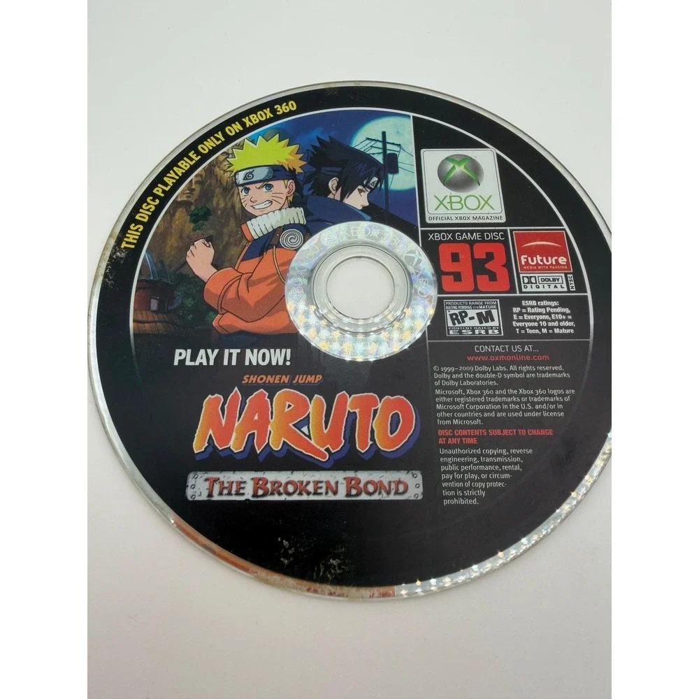 Xbox 360 Official Xbox Magazine Demo Discs Naruto Broken Bond 93 Guitar Hero 91